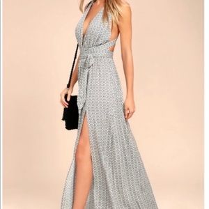 lulu's halter wrap dress size Large